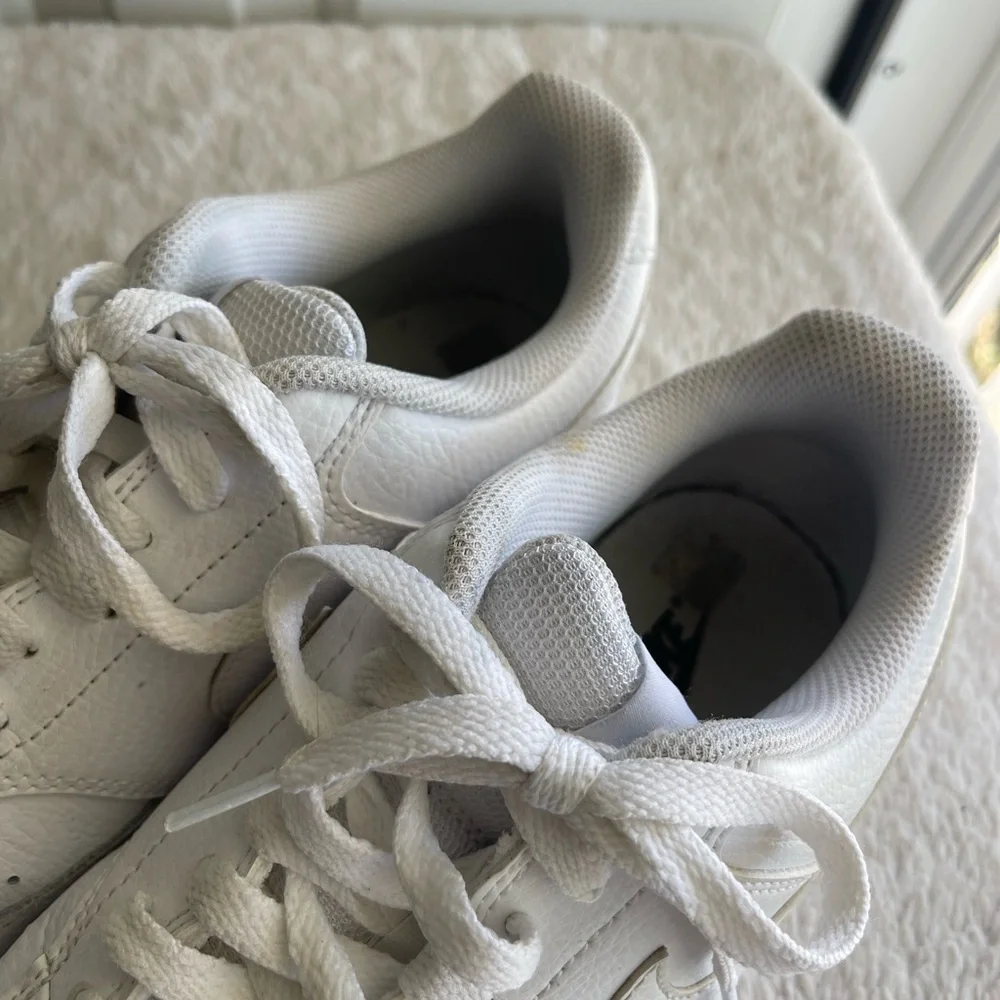Nike court vision low triple white sneakers